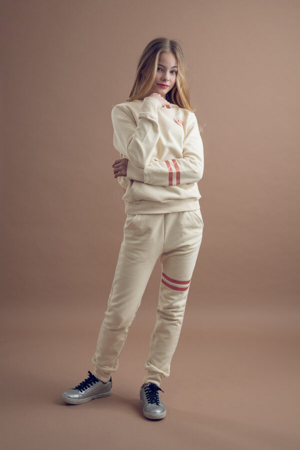 Dutch Dream denim Joggingbroek met print - Nude
