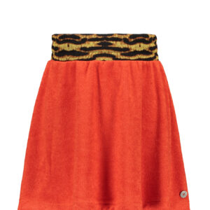 Like Flo Meisjes rok - Terry met hoge gesmokte taille - Chili
