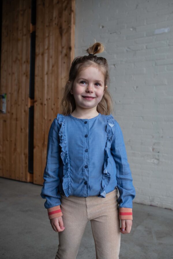 Quapi Meisjes blouse - Karin - Blauw sky