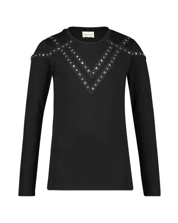 AI&KO Meisjes t-shirt - Jelina - Zwart