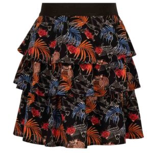 Indian Blue Jeans Meisjes rok blaadjes - Zwart