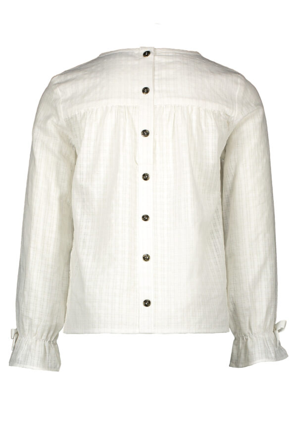 Like Flo Meisjes blouse - Geruit - Off white
