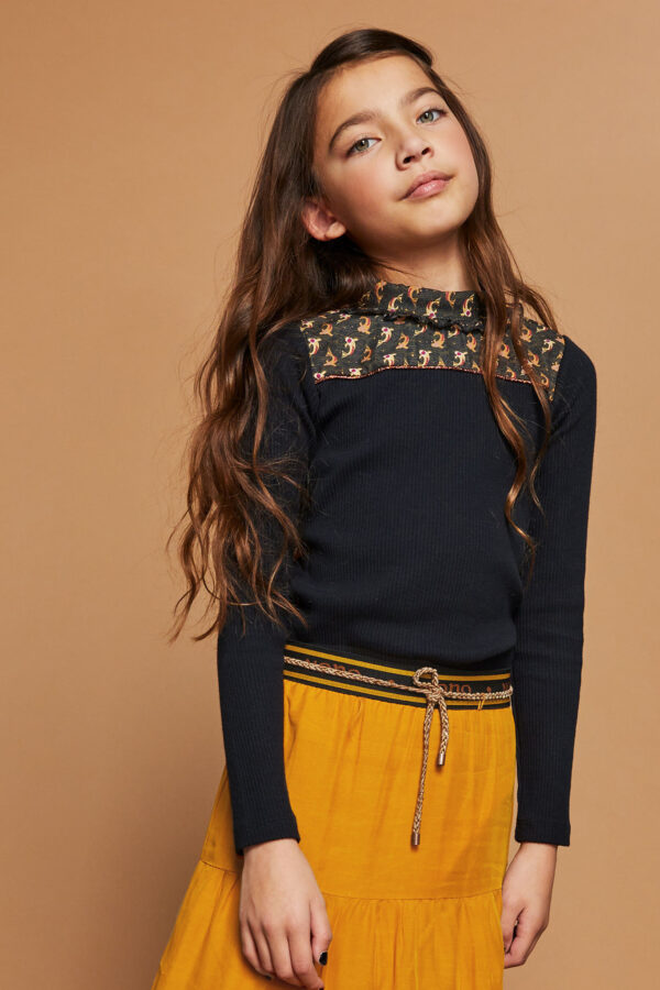 NoNo Meisjes shirt - Karlis - Phantom