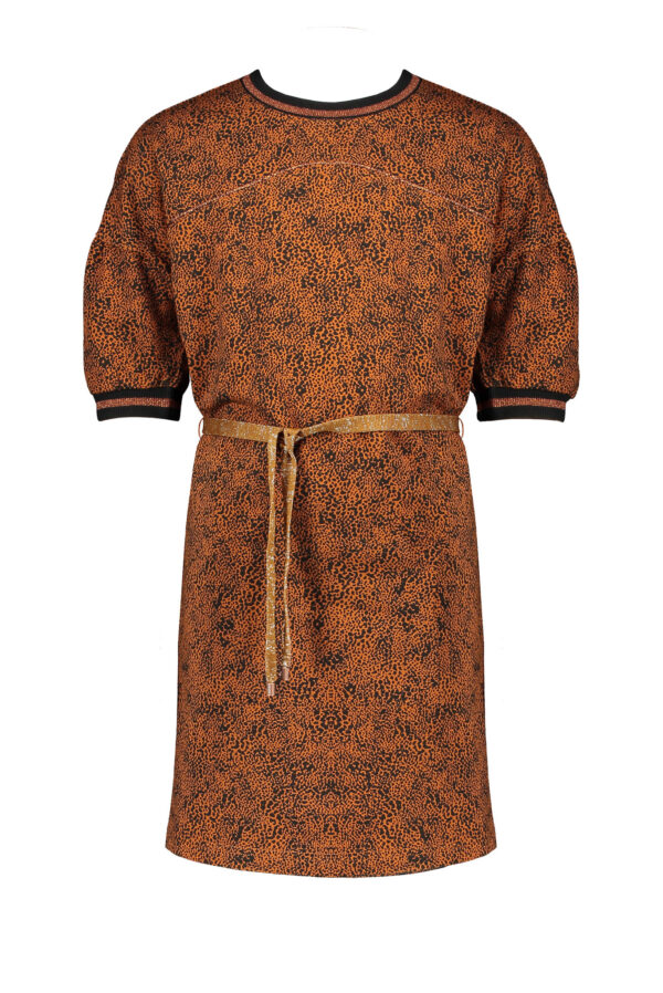 NoNo Meisjes jurk sweat - Milly - Caramel