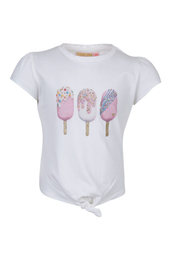 Someone Meisjes t-shirt - Sprinkle - Ecru