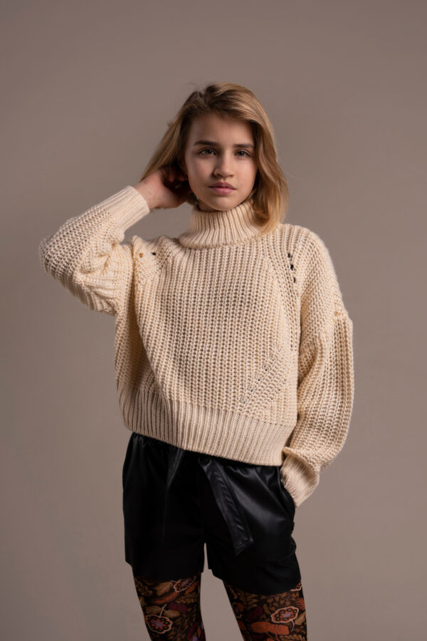 Street called Madison Meisjes short - Luna vegan leather May - Zwart