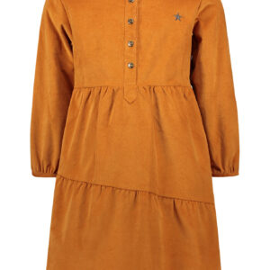 Like Flo Meisjes jurk - Baby rib koord tuniek - Caramel
