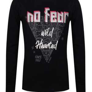 Indian Blue Jeans Meisjes shirt 'No Fear' - Zwart