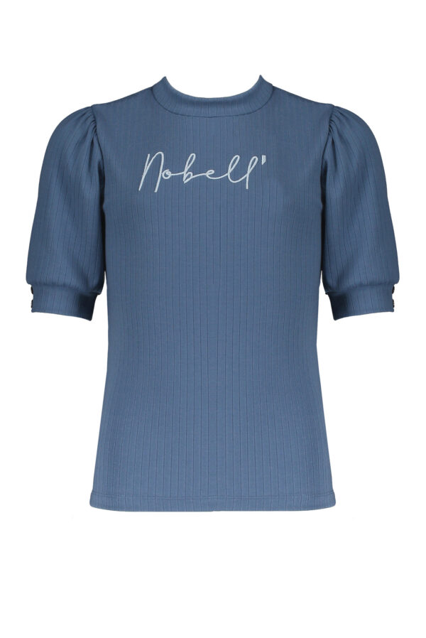 NoBell Meisjes t-shirt - Kyra - Blauw Fog