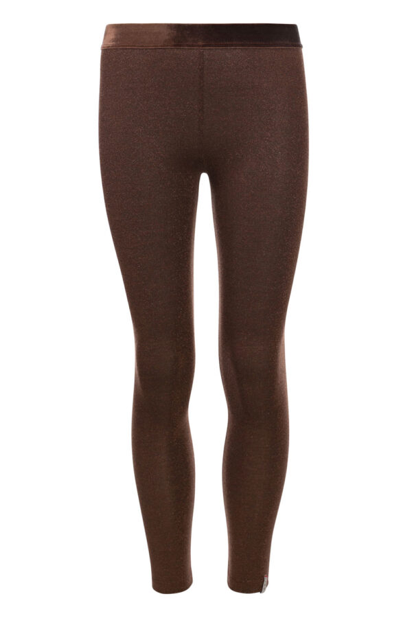 LOOXS Little Meisjes legging glitter - Cacao