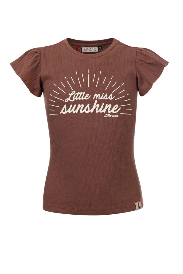 LOOXS Little Meisjes t-shirt - Cacao