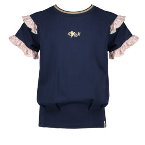 NoNo Meisjes t-shirt - Kris - Marine blauw