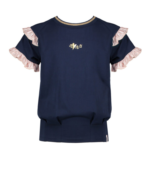 NoNo Meisjes t-shirt - Kris - Marine blauw