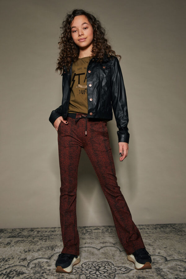 NoBell Meisjes flair broek - Sahara - Piment