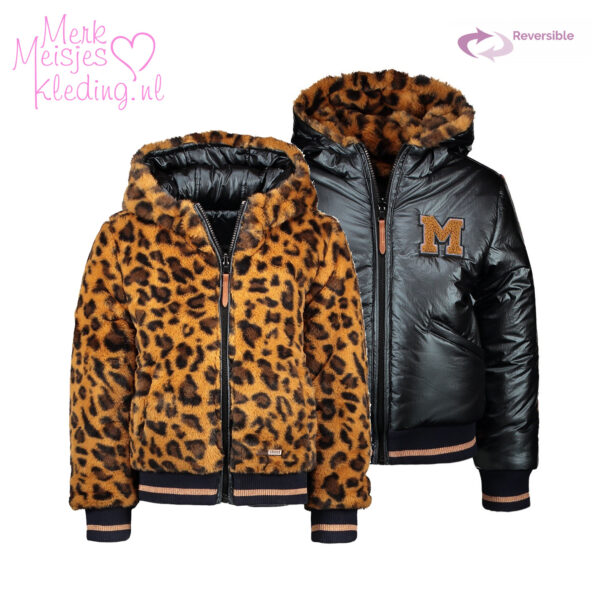 Moodstreet Meisjes reversibel winterjas - Marine blauw