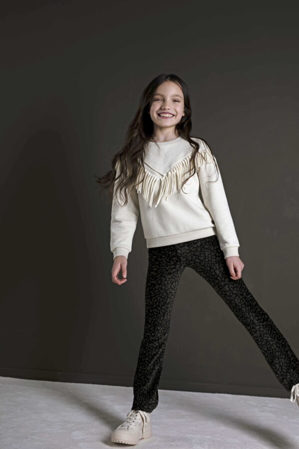Like Flo Meisjes sweater - Ruches - Kit