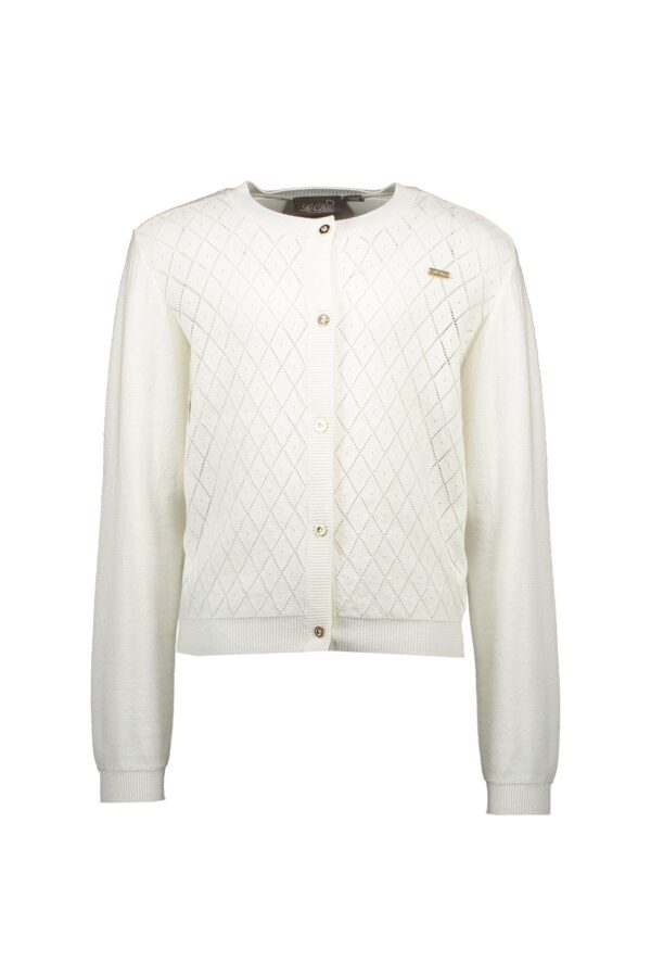 Le Chic Meisjes vest gebreid - OLENA - Off White