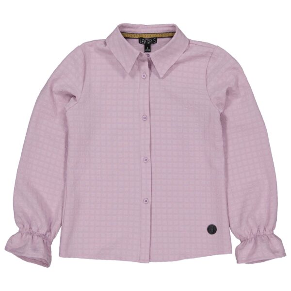 LEVV Meisjes blouse - Therese - Lila grijs