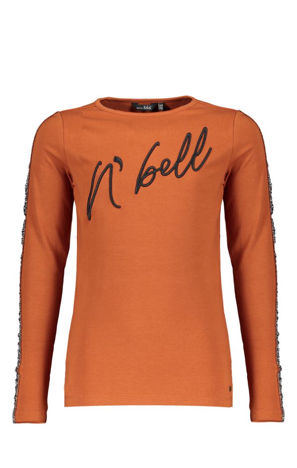 NoBell Meisjes shirt - Kanel - Kastanje