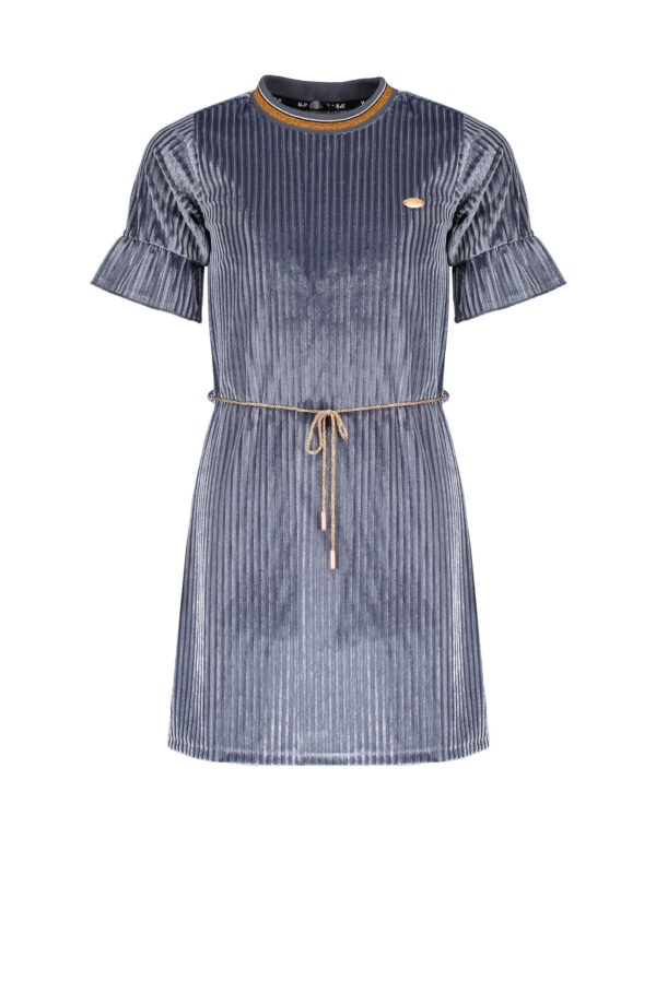 NoBell Meisjes jurk - Meta - Blauw Fog