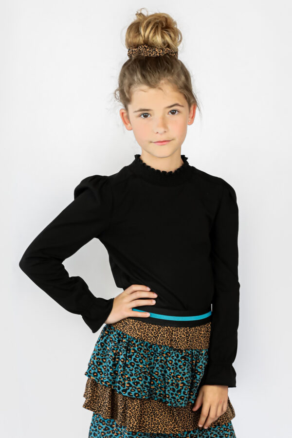 Vinrose Meisjes shirt - Zwart