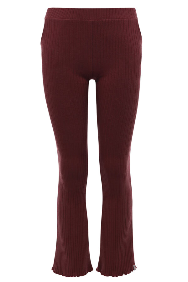 LOOXS Little Meisjes flair broek rib - Plum