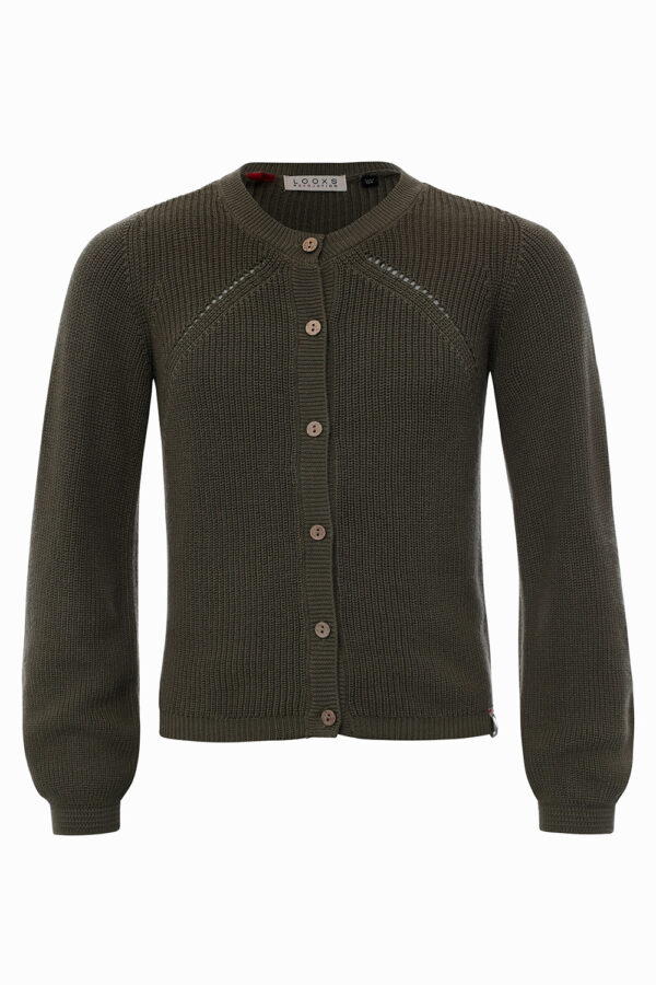 LOOXS Little Meisjes vest gebreid - Moss