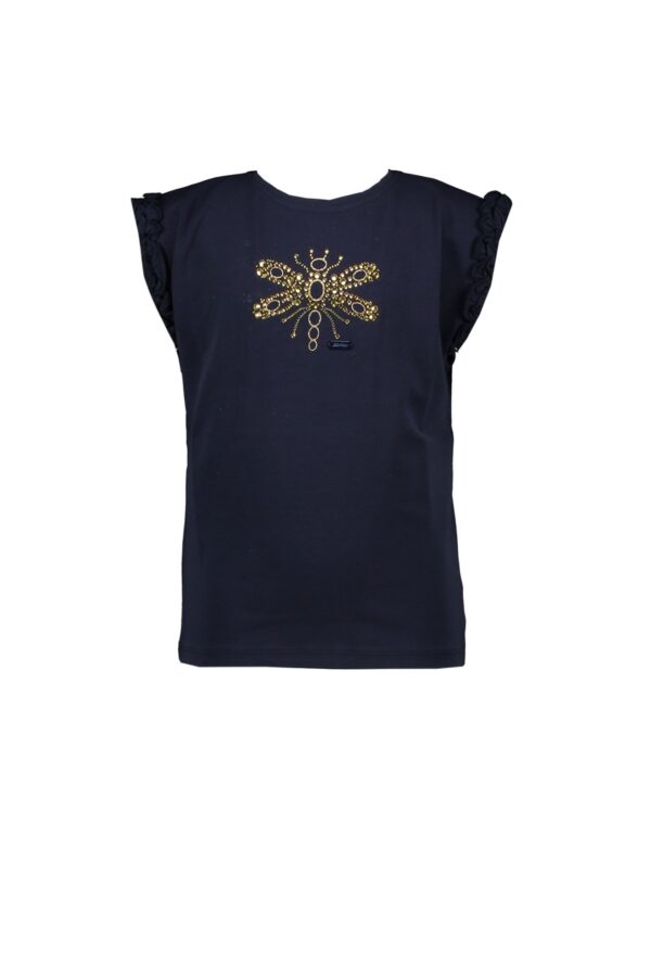 Le Chic Meisjes t-shirt - NOPALY - Marine blauw