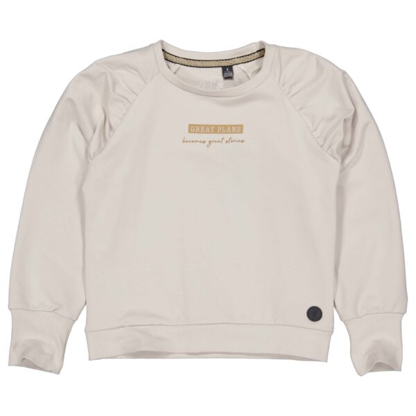 LEVV Meisjes sweater - Thijsje - Wit grijs