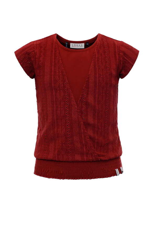 LOOXS 10sixteen Meisjes top - Brick