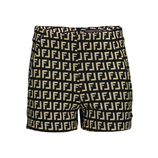 Frankie & Liberty Meisjes short - Chloe - Zwart logo print