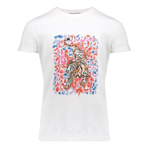 Geisha Meisjes t-shirt 'tijger' - Off white