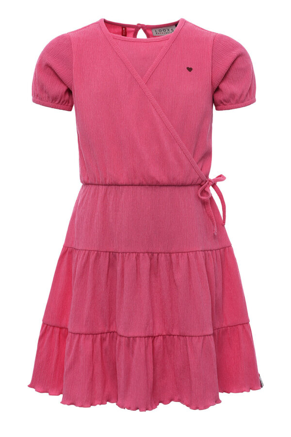 LOOXS Little Meisjes jurk - Neon roze