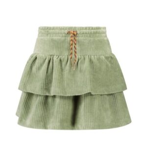 Like Flo Meisjes rok rib velours - Pistache