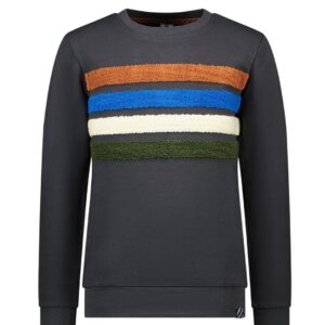 B.Nosy Jongens sweater grijs - Rob - Antraciet