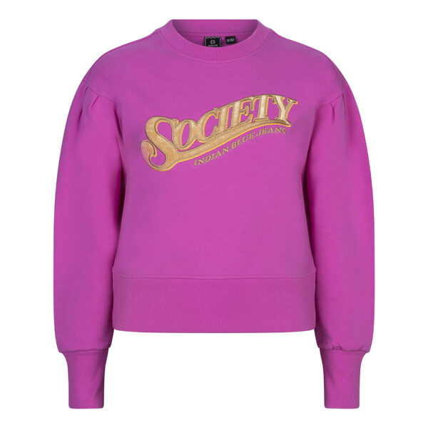 Indian Blue Jeans Meisjes sweater velvet borduursel - Winter Violet