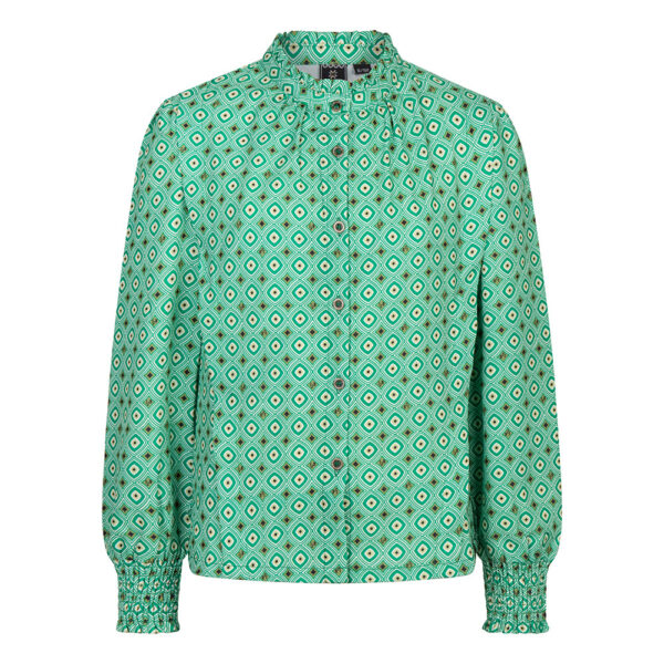 Indian Blue Jeans Meisjes shirt geometric print - Gras groen