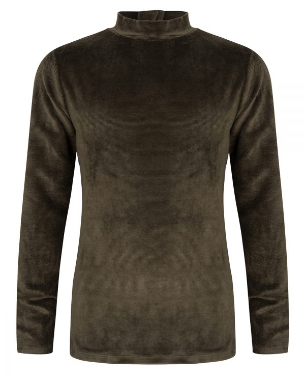 Indian Blue Jeans Meisjes shirt col rib - Army groen