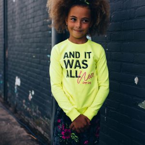 Quapi Meisjes sweater - Davita - Neon geel
