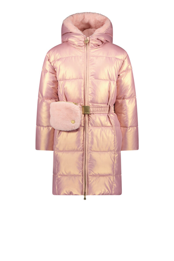 Le Chic Meisjes winterjas furry - Birdo - Mauve mood