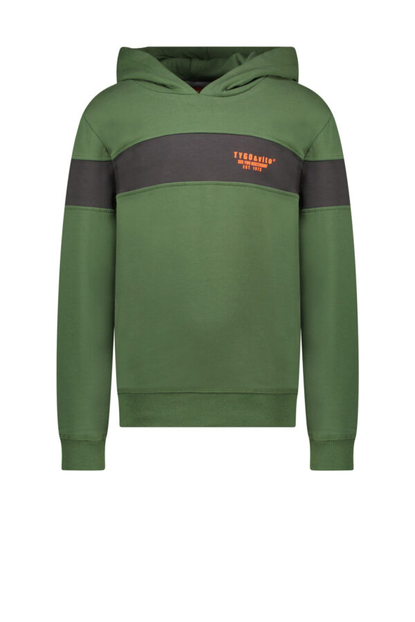 Tygo & Vito Jongens hoodie - Hidde - Olijf groen