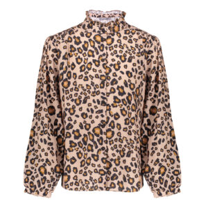 Geisha Meisjes top - Panter - Zand / Zwart