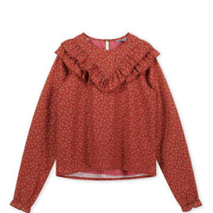 Moodstreet Meisjes blouse - Rood hout