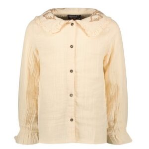 Like Flo Meisjes blouse met kraag - Latte