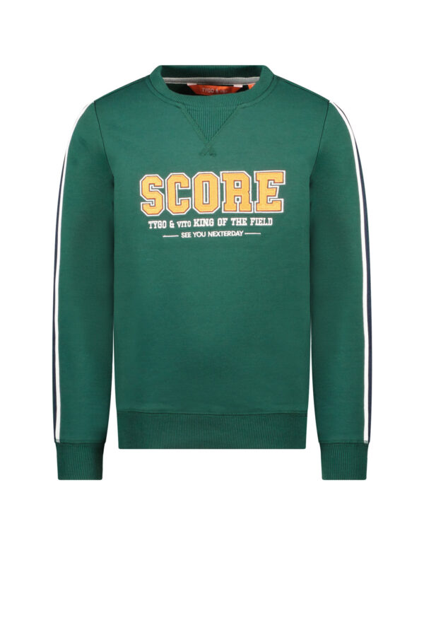 Tygo & Vito Jongens sweater - Sam - Donker groen