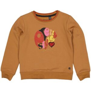 Quapi Meisjes sweater - Rosa - Zand amandel