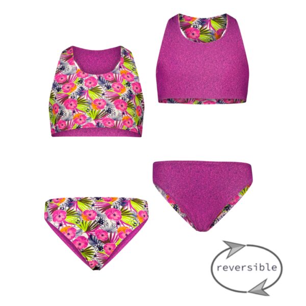 B.Nosy Meisjes bikini reversibel sportief - Dazzling AOP