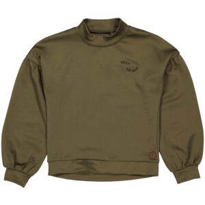 LEVV Meisjes sweater - Aline - Groen blaadjes