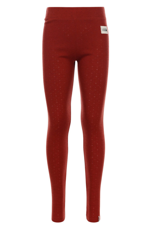 LOOXS Little Meisjes legging pointel - Terra