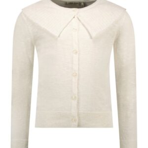 Like Flo Meisjes vest gebreid - Off wit